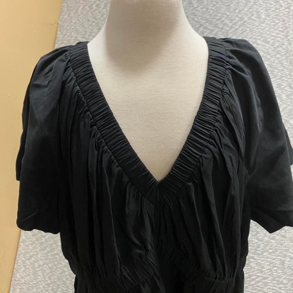 Ava & Viv black dress‎ with ruched neckline women Size 2X. SKU955